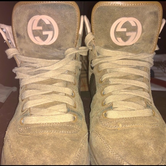 Gucci Shoes - Gucci suede high top sneakers